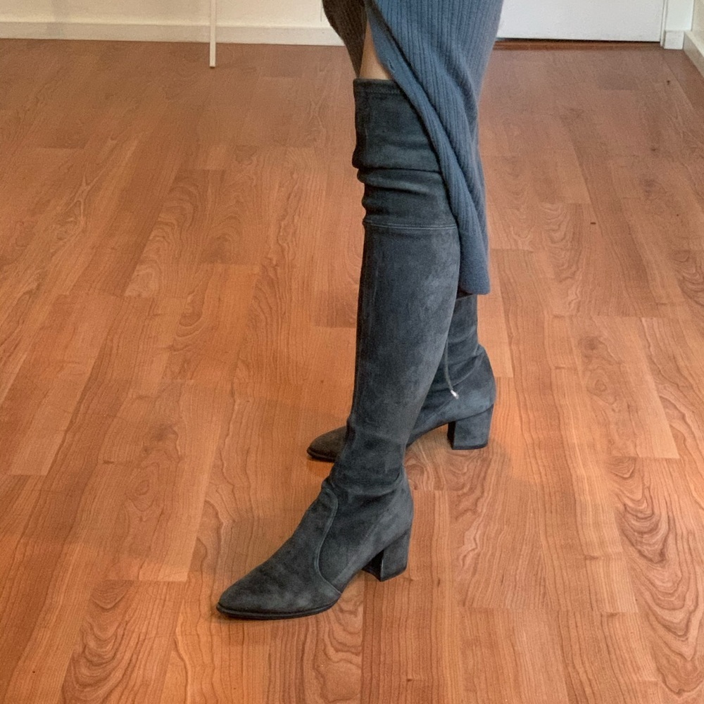 Stuart Weitzman Thighland boots Slate Suede